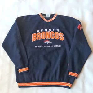 VINTAGE 90s Embroidered Denver Broncos NFL Sweatshirt by Lee Sport~Size XL